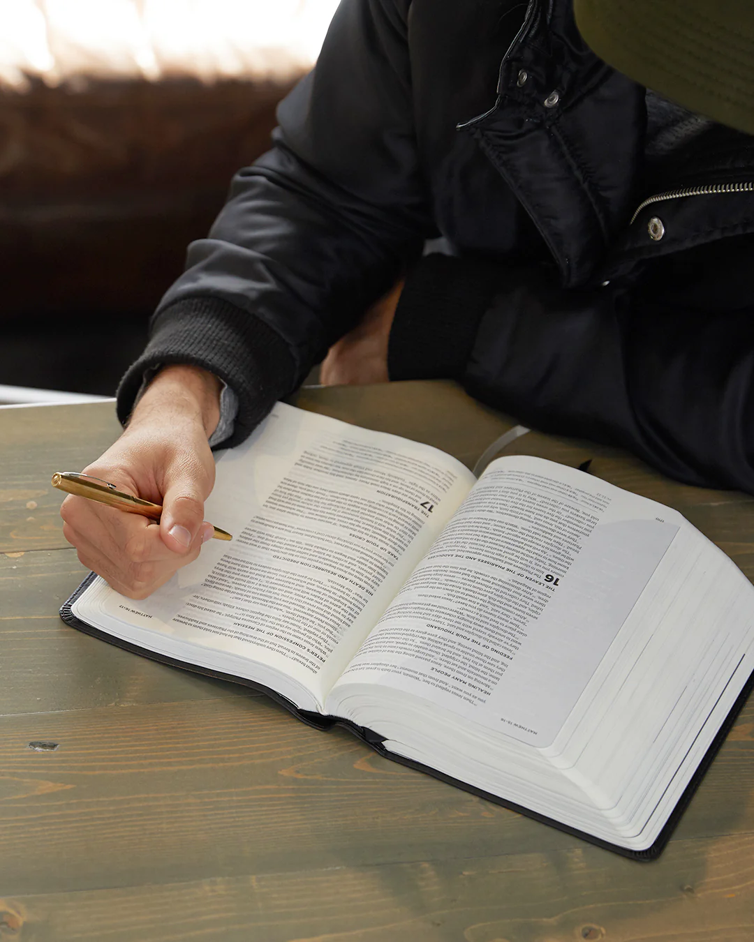 He Reads Truth Bible, Black LeatherTouch - Image 4