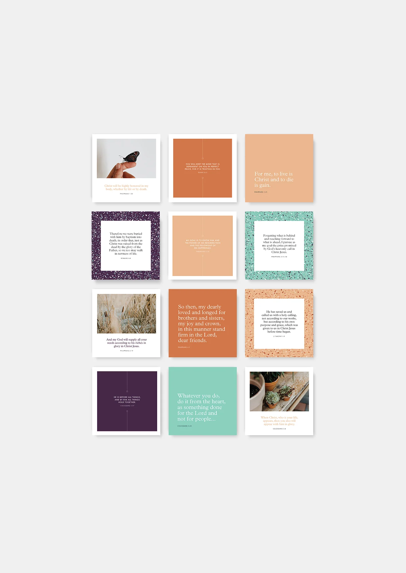 Philippians & Colossians Scripture Card Set