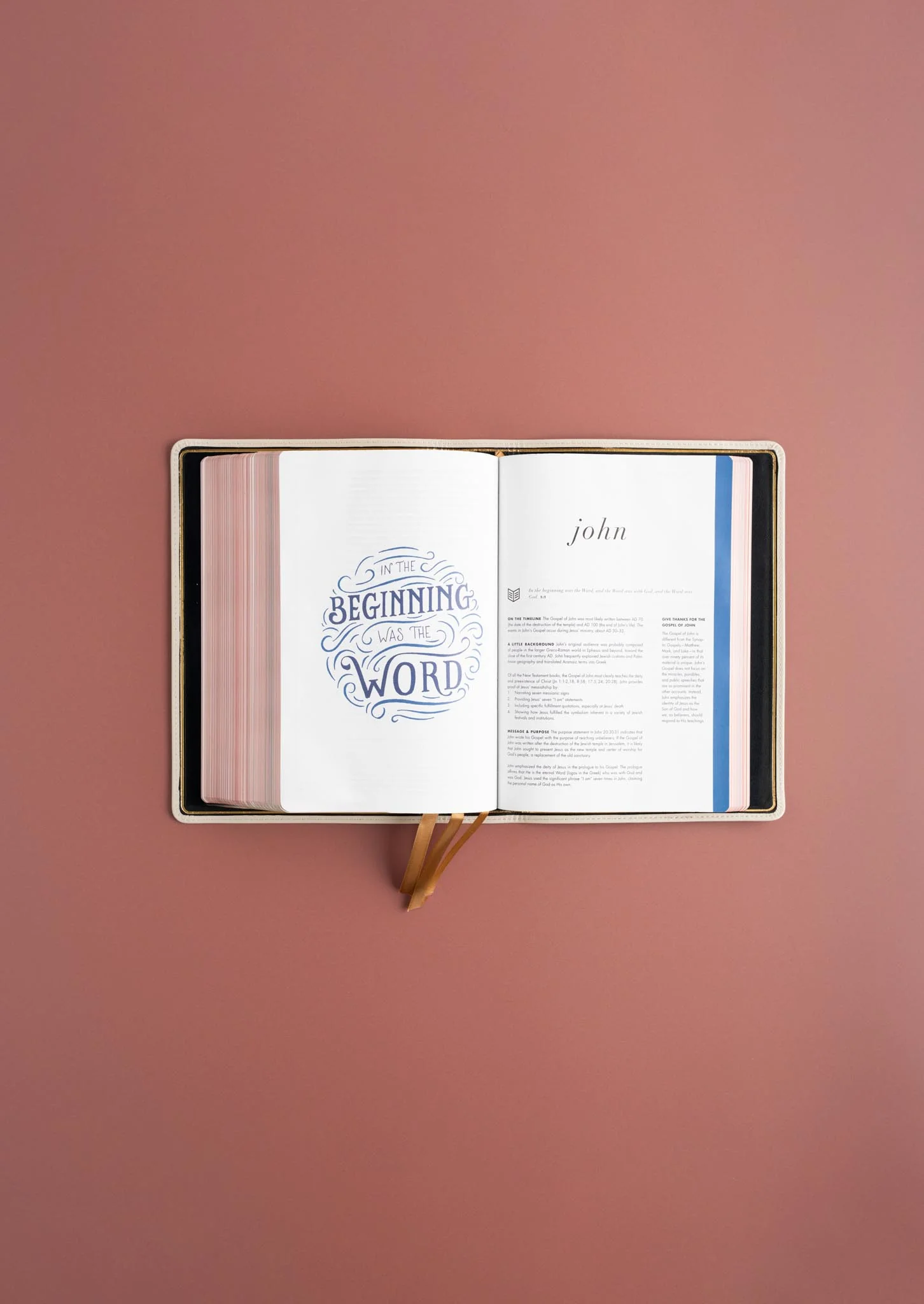 She Reads Truth Bible, Holman Handcrafted Collection, Blonde Premium Calfskin - Image 5